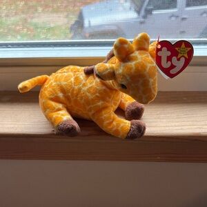 Ty Plush Giraffe - Golden Yellow and Brown